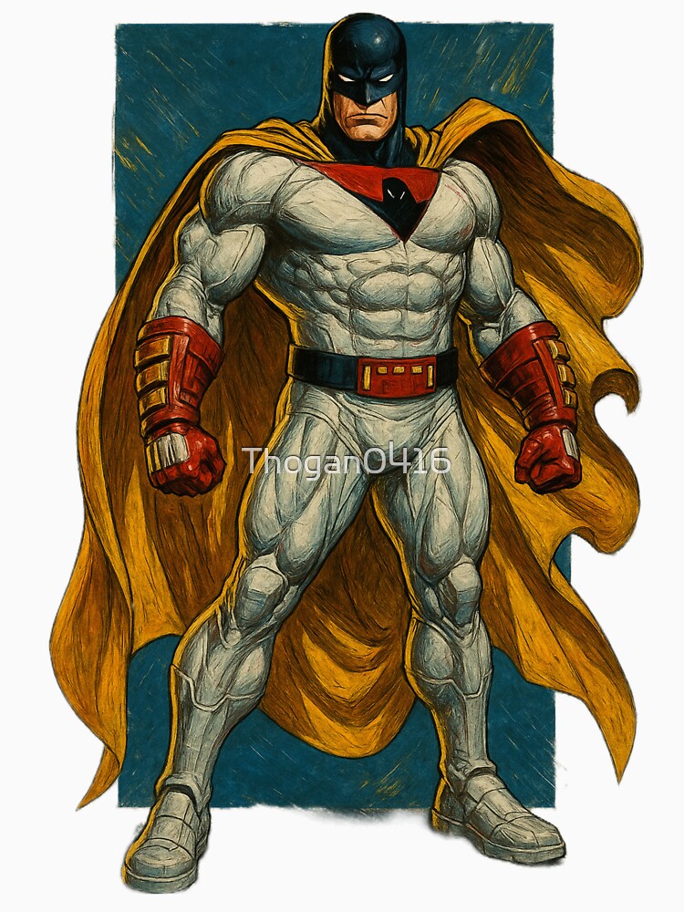 Space Ghost Retro Superhero Poster – Classic Cartoon Hero Illustration by Thogan0416 T-Shirts, Hoodie, Sweatshirt (Image 3)