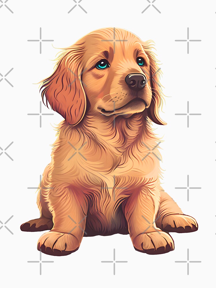 Cute Golden Retriever by AhSitckAhStick T-Shirts, Hoodie, Sweatshirt | BlankRebels.com (Image 3)