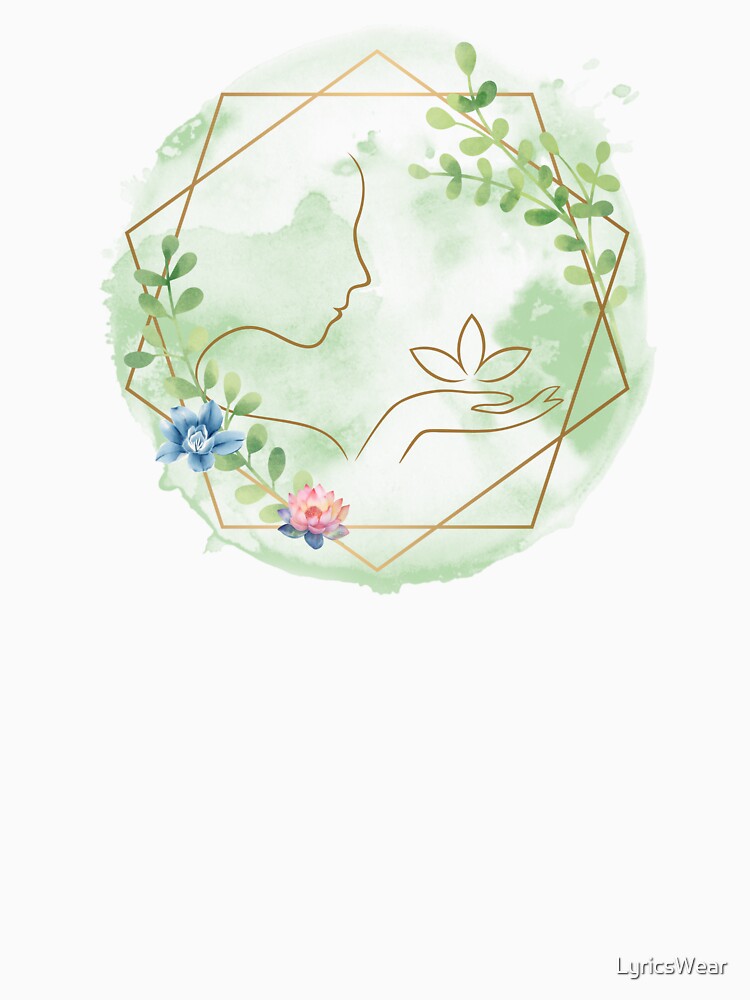 Serenity of Lotus Blossom Pastel Green by LyricsWear T-Shirts, Hoodie, Sweatshirt | BlankRebels.com (Image 3)