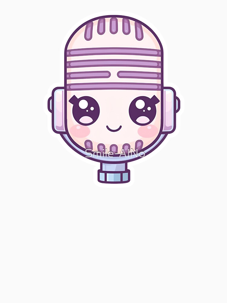 Kawaii Microphone Buddy — Pastel Cute Audio Tech Illustration by Smile-AlNo