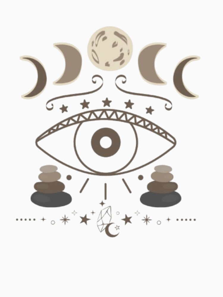 Mystic Nature Eye – Spiritual Moon Phases & Earth Elements Design by CreativeDazzleStudio T-Shirts, Hoodie,... (Image 3)