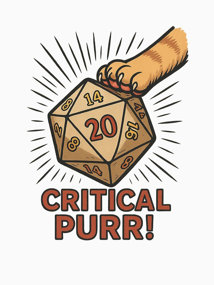 Critical Purr – funny RPG cat shirt for D&D players by PurfectAttitude Hoodie, Sweatshirt | BlankRebels.com (Image 3)
