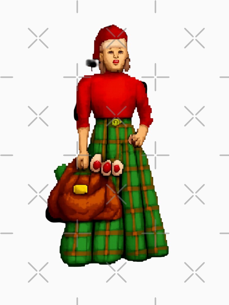 Retro 8 Bit Mrs Claus Pixel Art Sticker Pixel Character T-Shirts, Hoodie, Sweatshirt