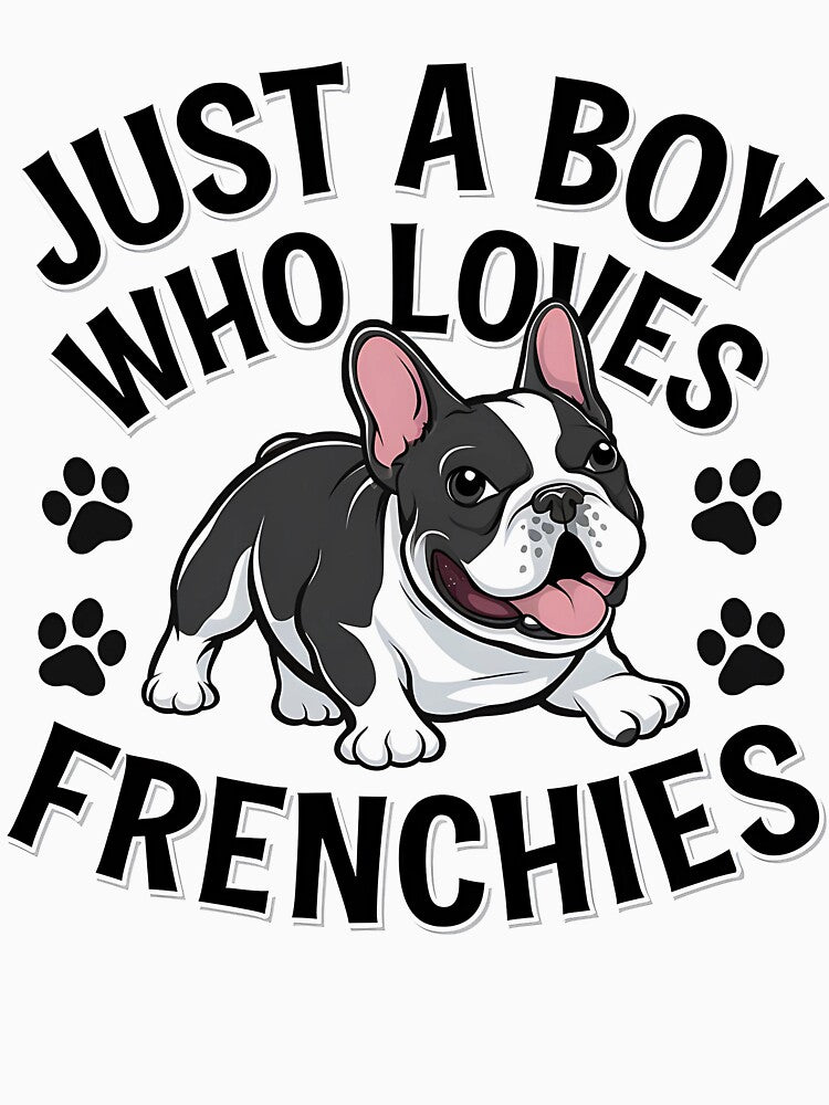 Just a Boy Who Loves Frenchies by OskarArts T-Shirts, Hoodie, Sweatshirt | BlankRebels.com (Image 3)