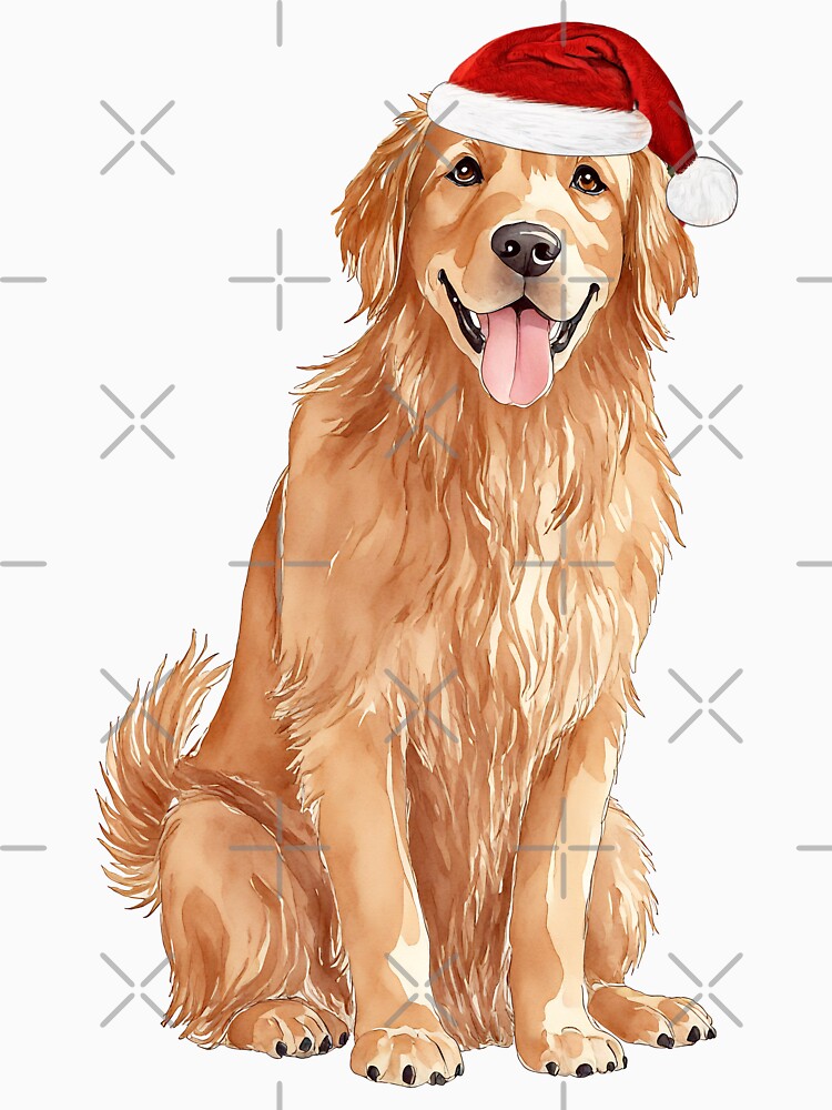 Golden Retriever Christmas Tree Dog Puppy Watercolor by Magnolia Valley Art T-Shirts, Hoodie, Sweatshirt (Image 3)