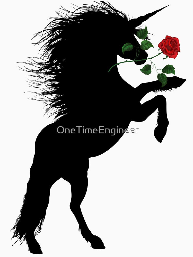 Black elegant unicorn by OneTimeEngineer T-Shirts, Hoodie, Sweatshirt | BlankRebels.com (Image 3)