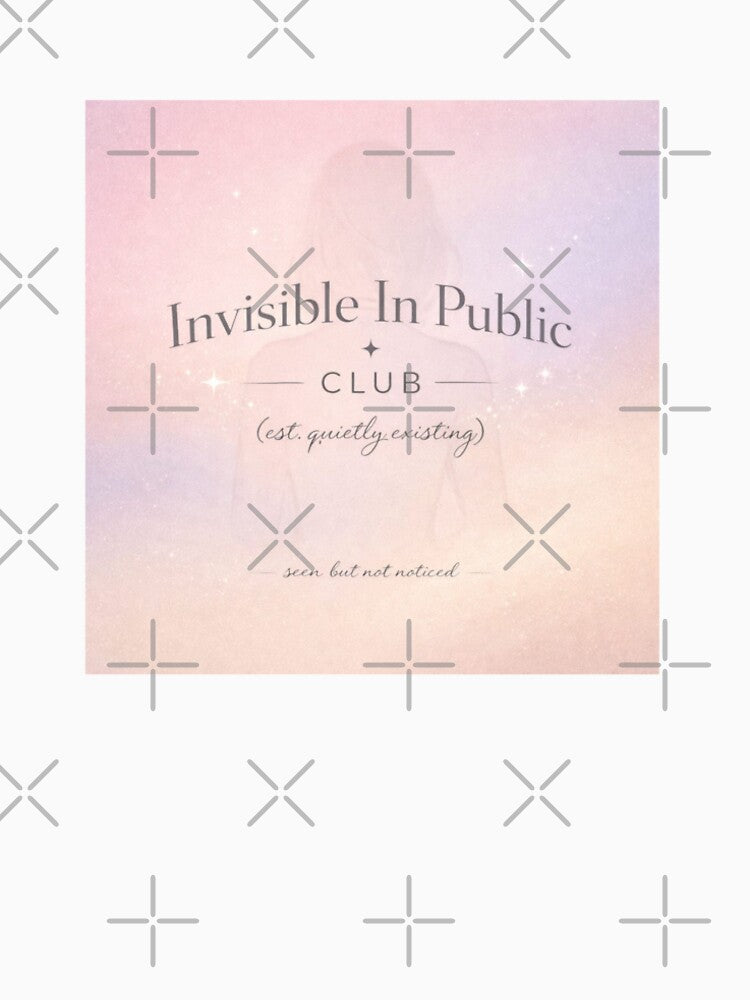 Invisible In Public Club – Soft Pastel Introvert Aesthetic Quote Design by Sanika arts T-Shirts, Hoodie, Sweatshirt (Image 2)