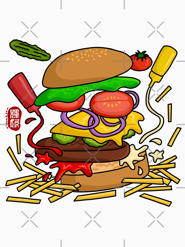 Deconstructed Burger (color) by FanDoodle T-Shirts, Hoodie, Sweatshirt | BlankRebels.com (Image 3)