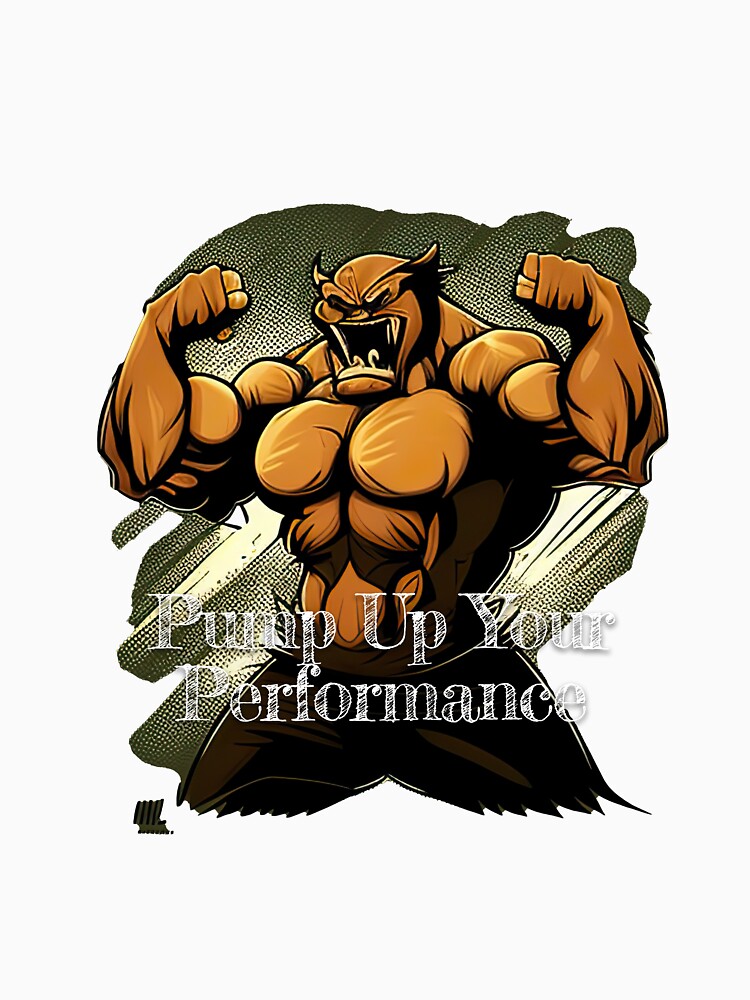 Pump Up Your Performance Bodybuilding Fitness Gym Workout Exercise Merch Print Design by tengamerx T-Shirts,... (Image 3)