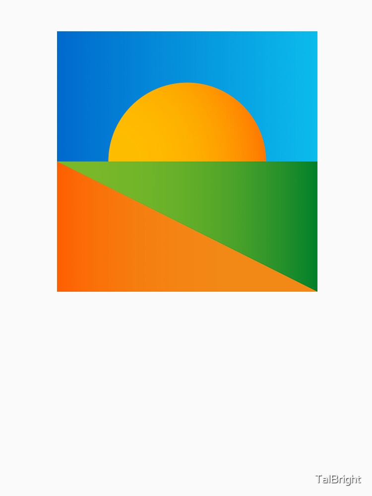 Colorful Sunset - playful geometric art by TalBright T-Shirts, Hoodie, Sweatshirt | BlankRebels.com (Image 3)