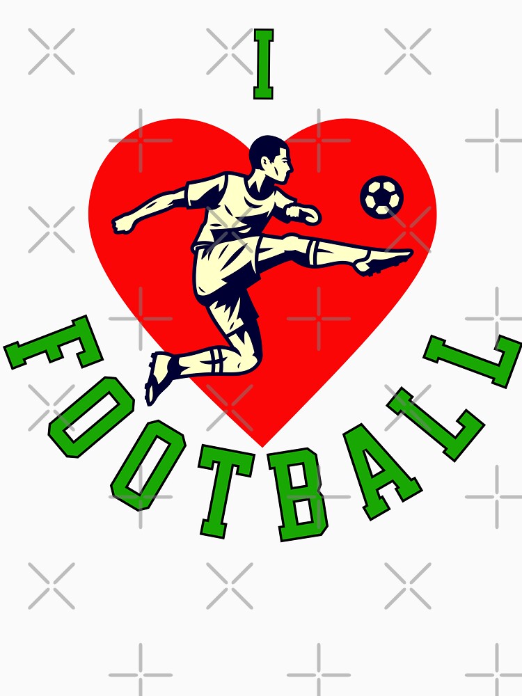 I Love Football Striker Heart by ZeptepiTrends T-Shirts, Hoodie, Sweatshirt | BlankRebels.com (Image 3)