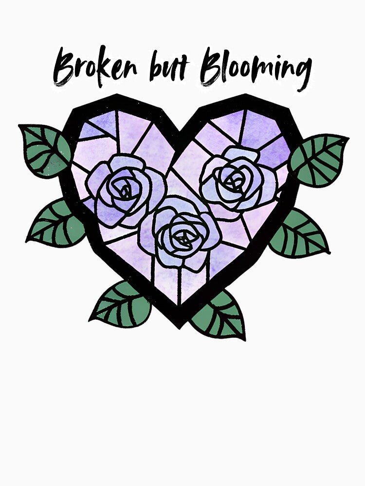 Broken but Blooming Stained Glass Heart by PettyPotion33 T-Shirts, Hoodie, Sweatshirt | BlankRebels.com (Image 3)