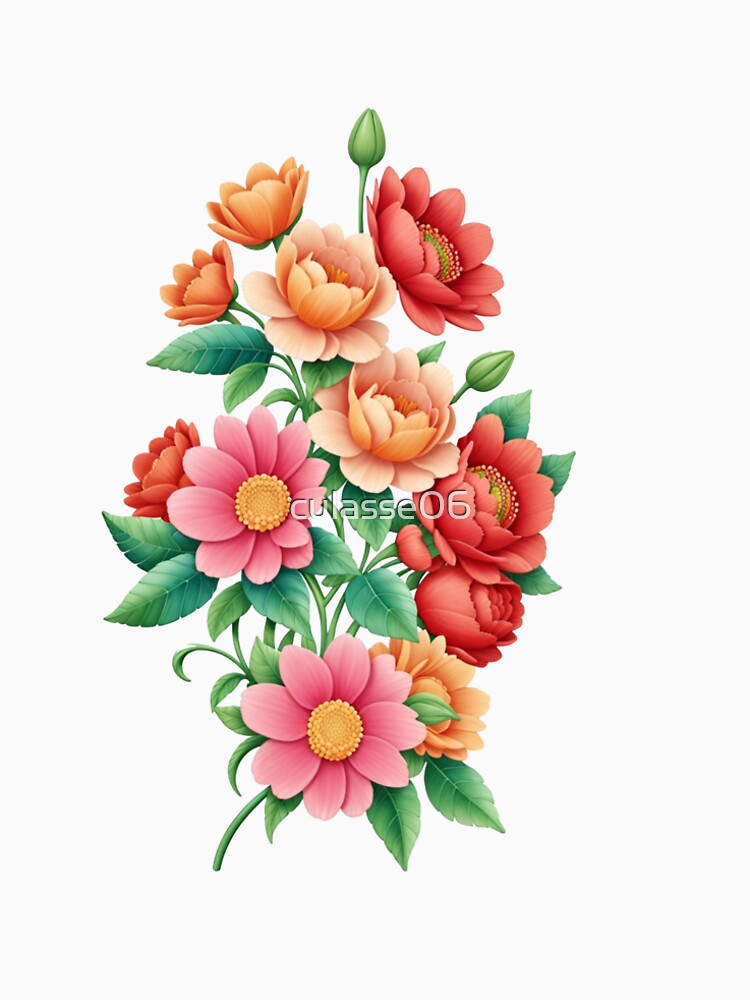 Watercolor Flower Bouquet by culasse06 T-Shirts, Hoodie, Sweatshirt | BlankRebels.com (Image 2)
