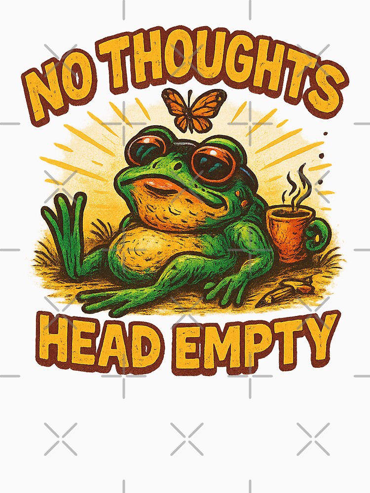 No Thoughts Head Empty Frog by Vitalka-uk T-Shirts, Hoodie, Sweatshirt | BlankRebels.com (Image 3)