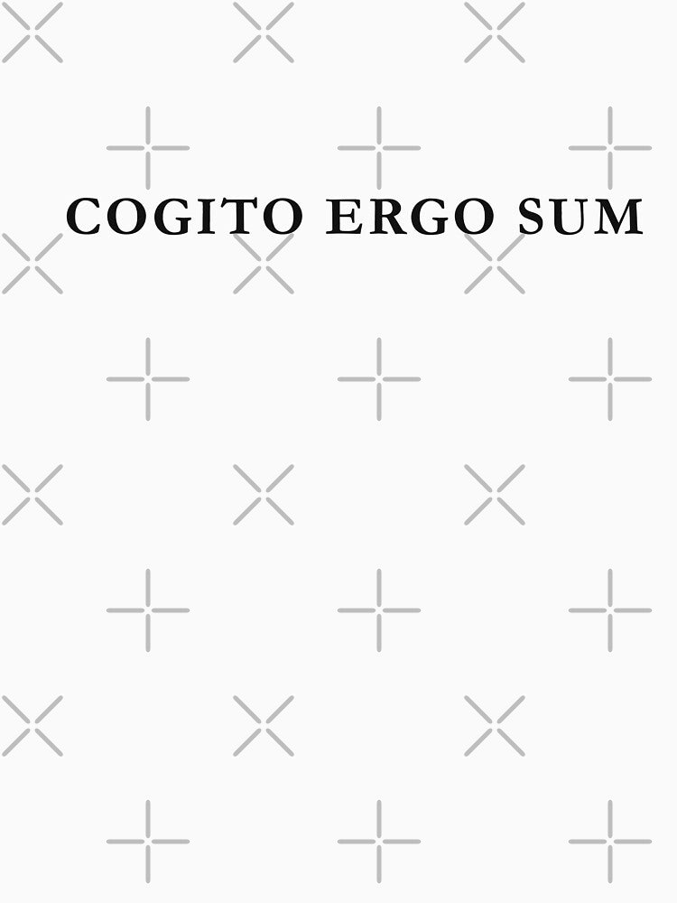 Cogito Ergo Sum Latin Philosophy Dark Academia Text Design by semenol T-Shirts, Hoodie, Sweatshirt (Image 3)