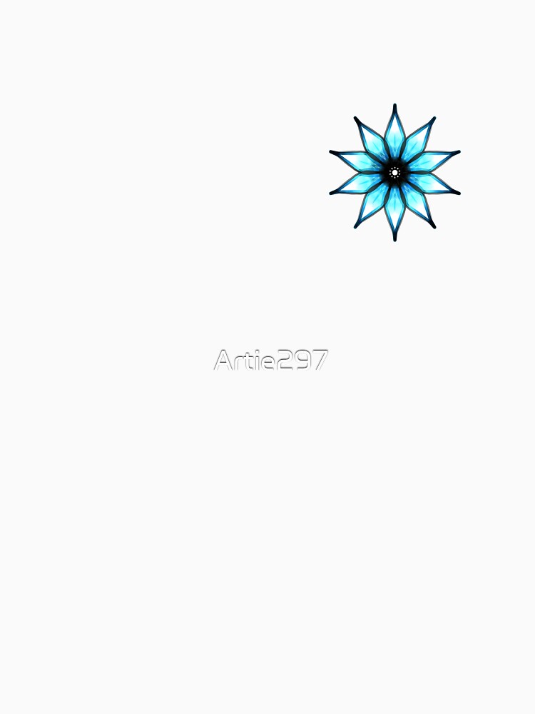 Blue Watercolour Flower by Artie297 T-Shirts, Hoodie, Sweatshirt | BlankRebels.com (Image 3)