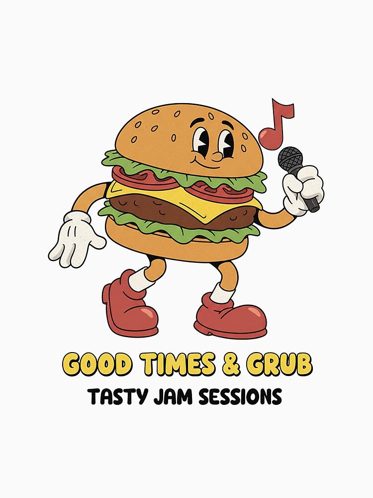 Singing Burger Cartoon Character by HoopeStylee T-Shirts, Hoodie, Sweatshirt | BlankRebels.com (Image 3)