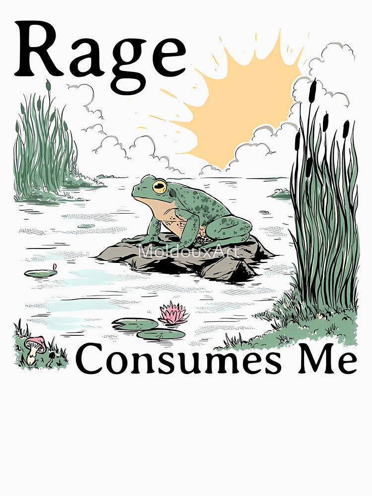 Rage Consumes Me Frog Meme by MoldouxArt T-Shirts, Hoodie, Sweatshirt | BlankRebels.com (Image 3)