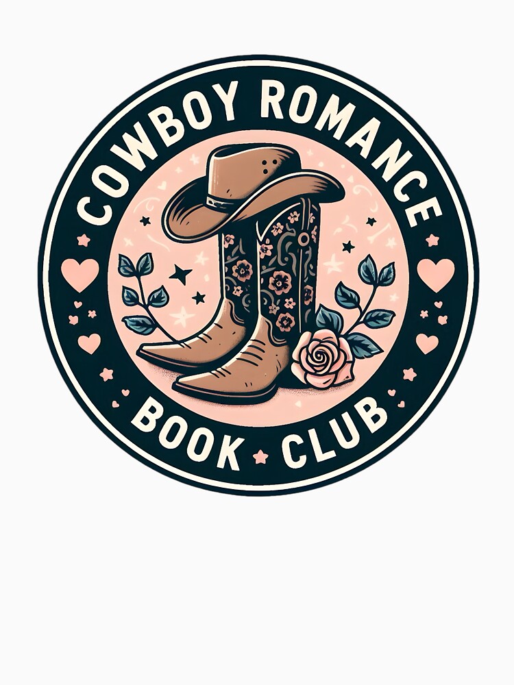 Cowboy romance book club, bookish sticker by HappyThreads123 T-Shirts, Hoodie, Sweatshirt | BlankRebels.com (Image 3)