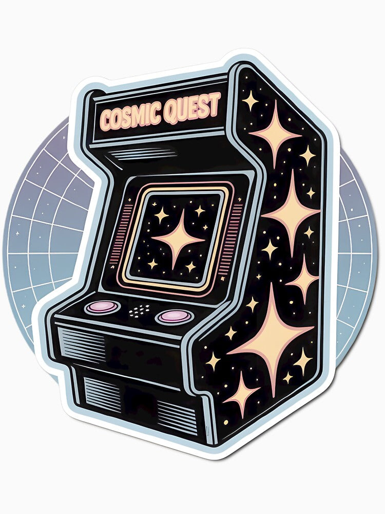 Cosmic Quest Arcade Retro Space Design by SarahccStudio