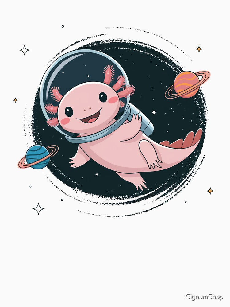 Astronaut Axolotl by SignumShop T-Shirts, Hoodie, Sweatshirt | BlankRebels.com (Image 3)