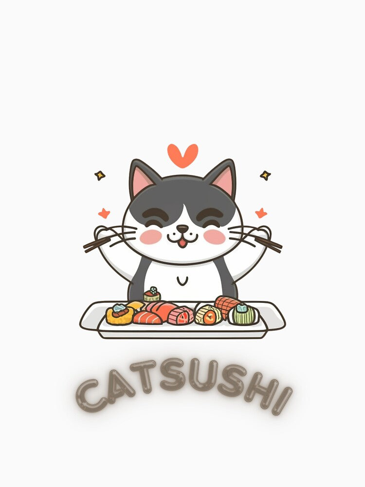 Catsushi Funny Cute Kawaii Art by maypp T-Shirts, Hoodie, Sweatshirt | BlankRebels.com (Image 3)