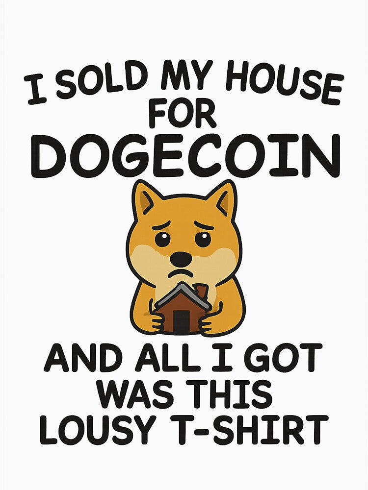 I Sold My House for Dogecoin and All I Got Was This Lousy T-Shirt With Doge by FinShirts Hoodie, Sweatshirt (Image 3)