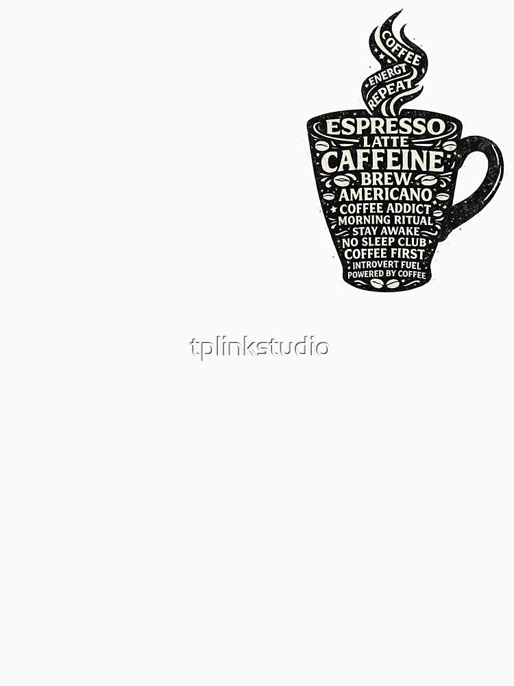 Coffee Typography Silhouette Vintage Coffee Lover Shirt T-Shirts, Hoodie, Sweatshirt