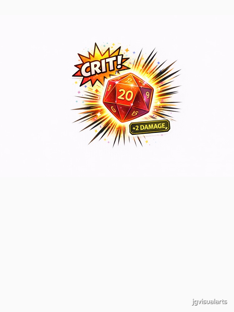 Crit Critical Hit D20 Gaming Damage Dice by jgvisualarts T-Shirts, Hoodie, Sweatshirt | BlankRebels.com (Image 3)