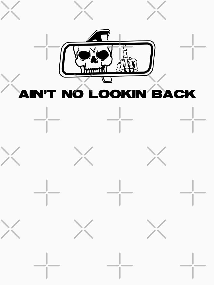ain't no lookin back, minimalist tatto skull Aesthetic T-shirt by Eddyed Hoodie, Sweatshirt | BlankRebels.com (Image 3)