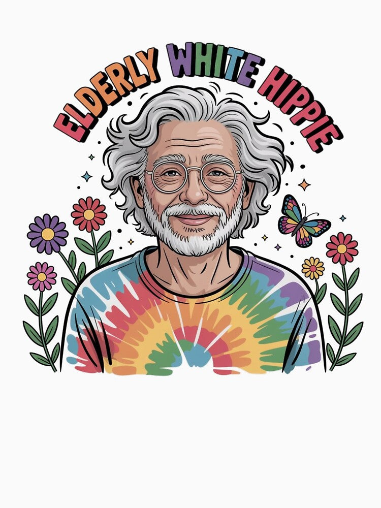 Elderly White Hippie Old Guy group hippie by AleksandraJac05 T-Shirts, Hoodie, Sweatshirt | BlankRebels.com (Image 3)