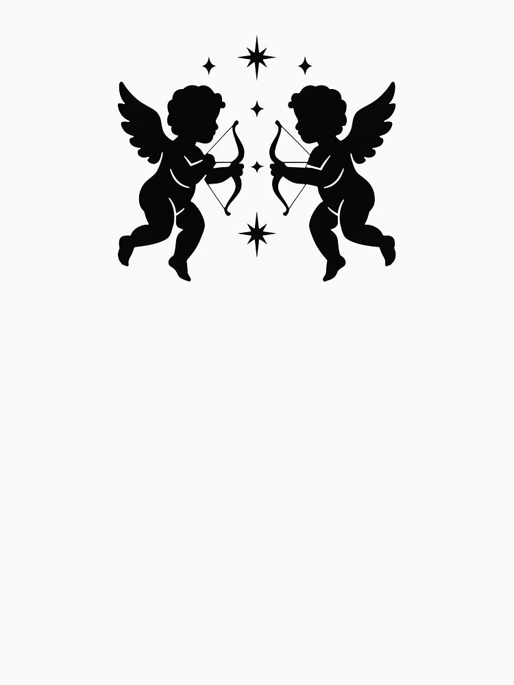Twin Cherubs with Sparkling Celestial Stars by Badgirlzz T-Shirts, Hoodie, Sweatshirt | BlankRebels.com (Image 3)