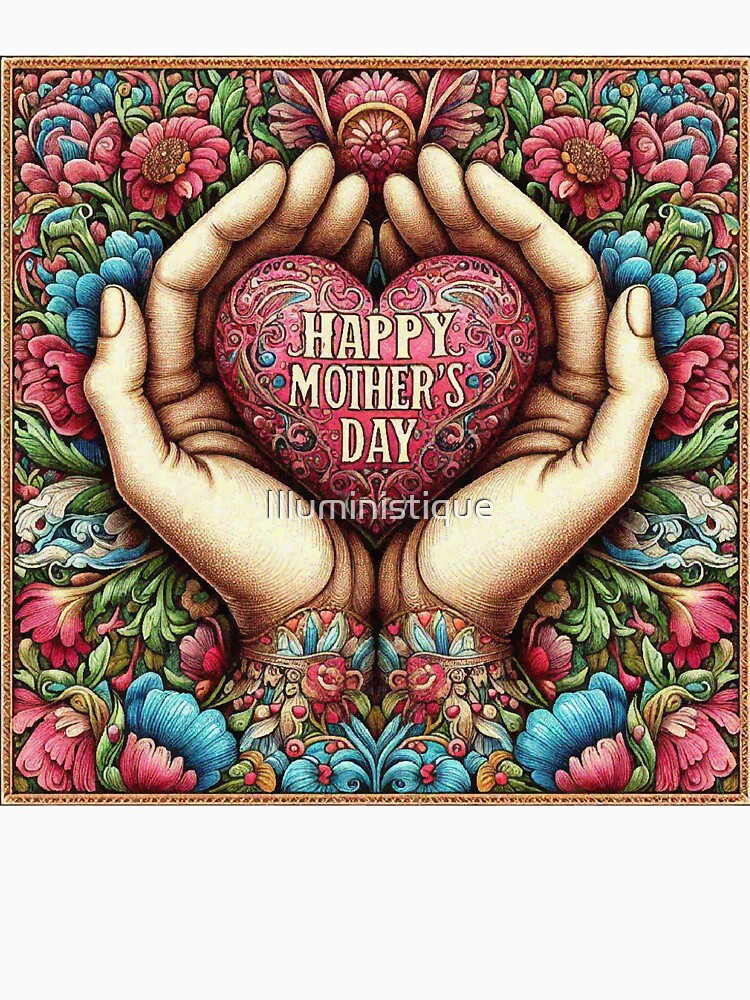 Mothers Day Floral Heart Gift by Illuministique T-Shirts, Hoodie, Sweatshirt | BlankRebels.com (Image 3)