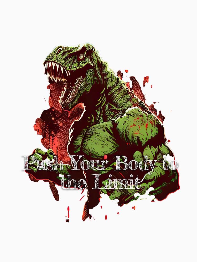 Push Your Body to the Limit Bodybuilding Fitness Gym Workout Exercise Merch Print  Design by tengamerx... (Image 3)