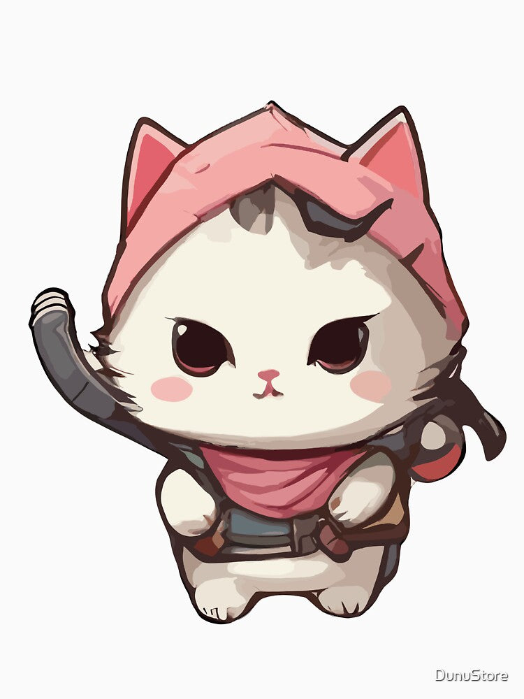 cute kawaii ninja cat girl by DunuStore T-Shirts, Hoodie, Sweatshirt | BlankRebels.com (Image 3)
