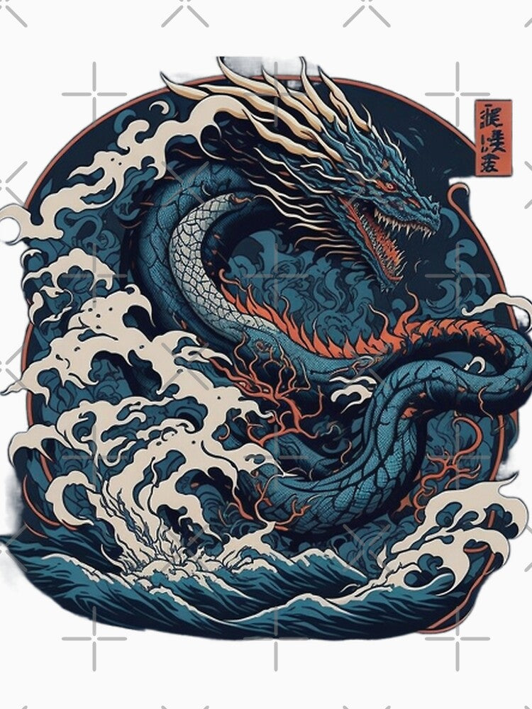 Japanese traditional Dragon in the Ocean by AccendoStore T-Shirts, Hoodie, Sweatshirt | BlankRebels.com (Image 3)