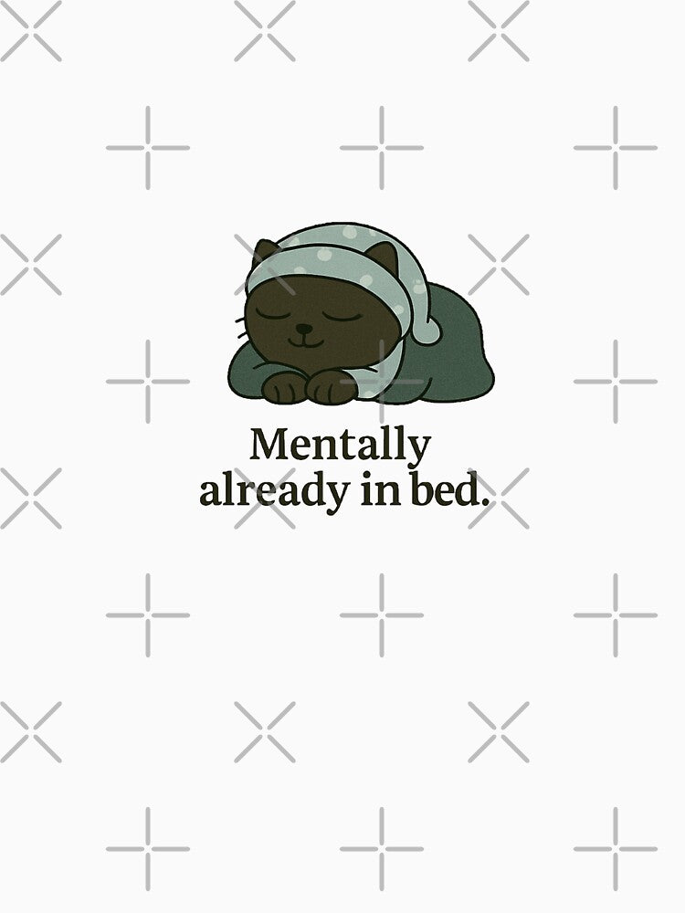 Mentally Already in Bed – Cozy Black Cat Sticker | The Familiar Collection – Everyday Comforts by Swabiart... (Image 3)