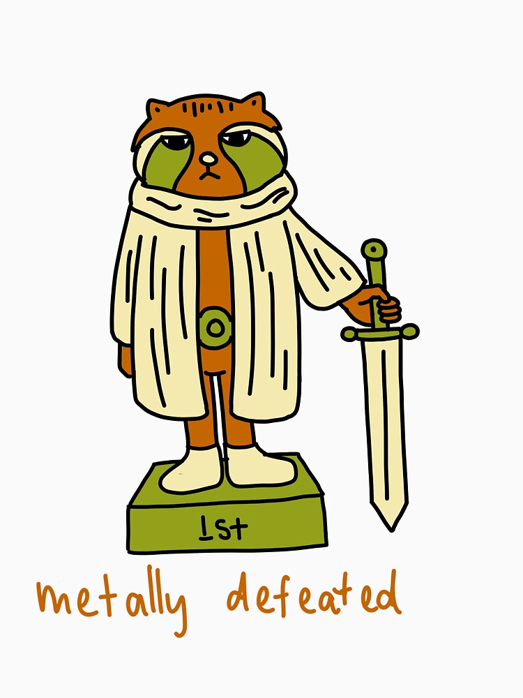 Mentally Defeated Exhausted Hero Cute Cartoon Illustration by Baby-Care T-Shirts, Hoodie, Sweatshirt (Image 3)