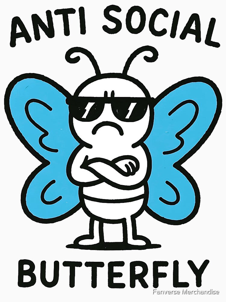 Anti Social Butterfly by Fanverse Merchandise T-Shirts, Hoodie, Sweatshirt | BlankRebels.com (Image 3)