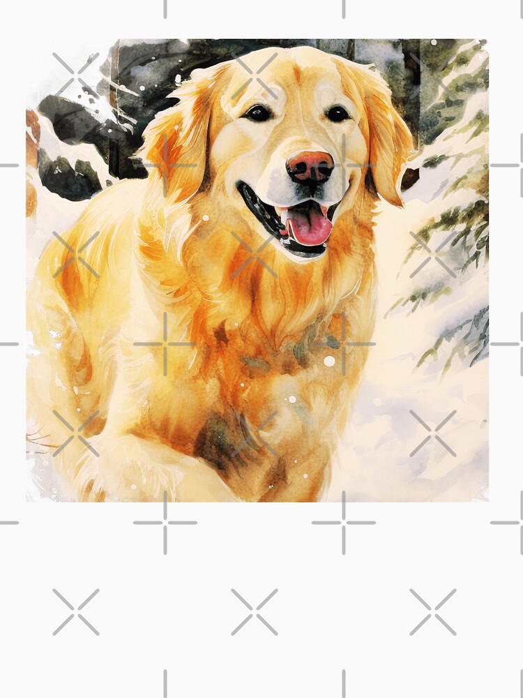 Golden Retriever In The Snow by TheAnimalZ00 T-Shirts, Hoodie, Sweatshirt | BlankRebels.com (Image 3)