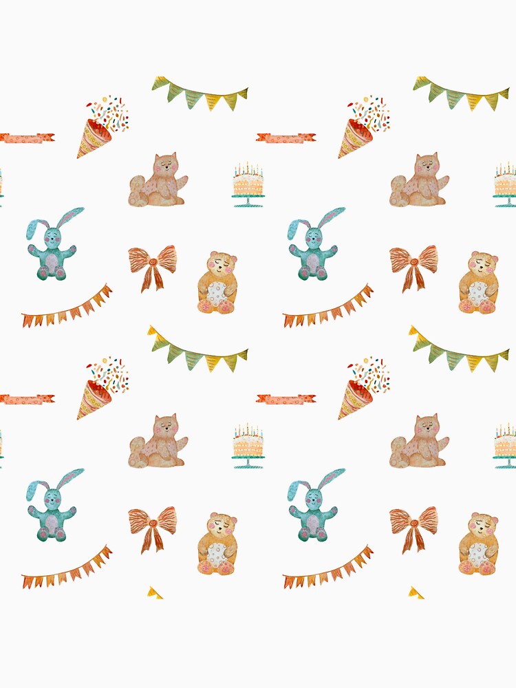 Happy birthday cake cat flower pattern watercolor by Yana Mustafina | Boho Soulful Designs T-Shirts, Hoodie,... (Image 3)