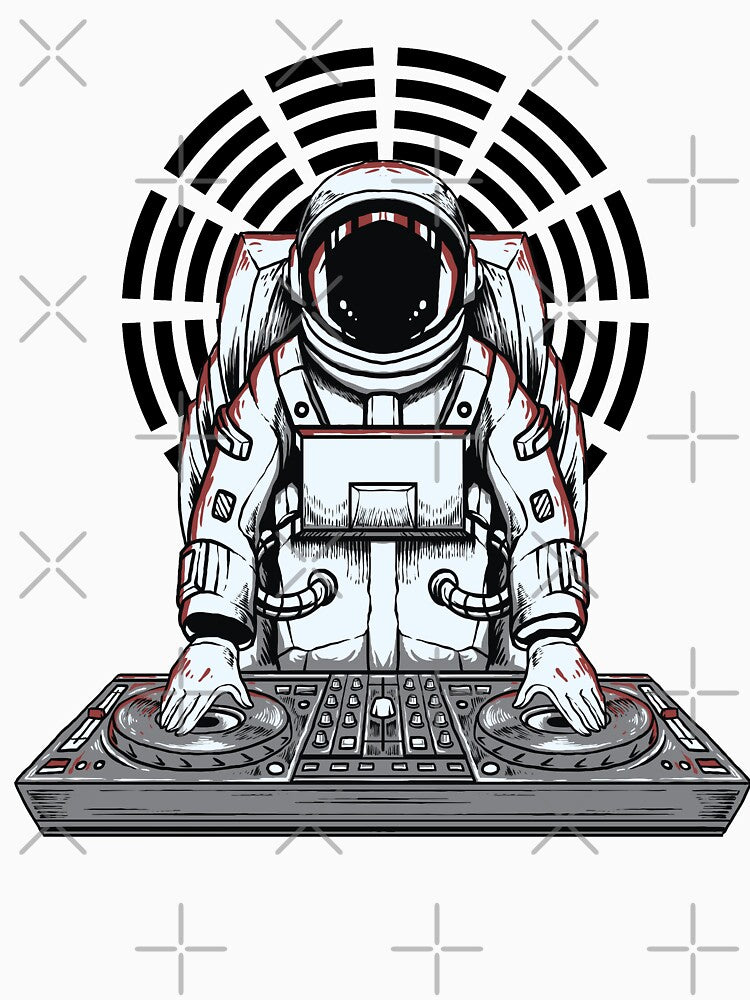 DJ Astronaut playing music in space by coffeeapparel T-Shirts, Hoodie, Sweatshirt | BlankRebels.com (Image 3)