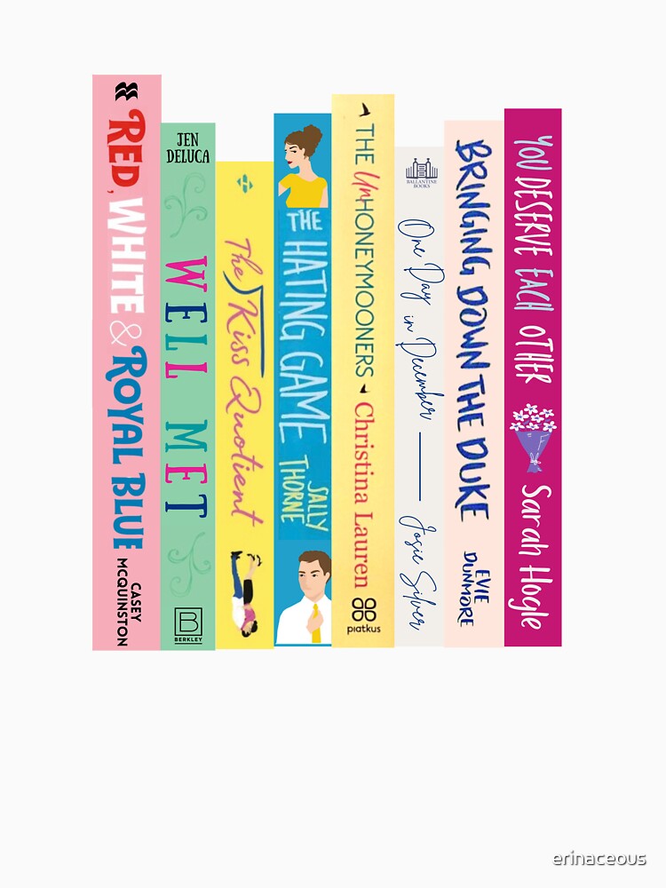 Romance Book Stack by erinaceous T-Shirts, Hoodie, Sweatshirt | BlankRebels.com (Image 3)