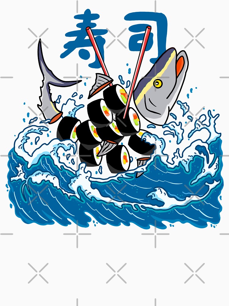 Tuna Sushi in the Wave by Kimprut T-Shirts, Hoodie, Sweatshirt | BlankRebels.com (Image 3)