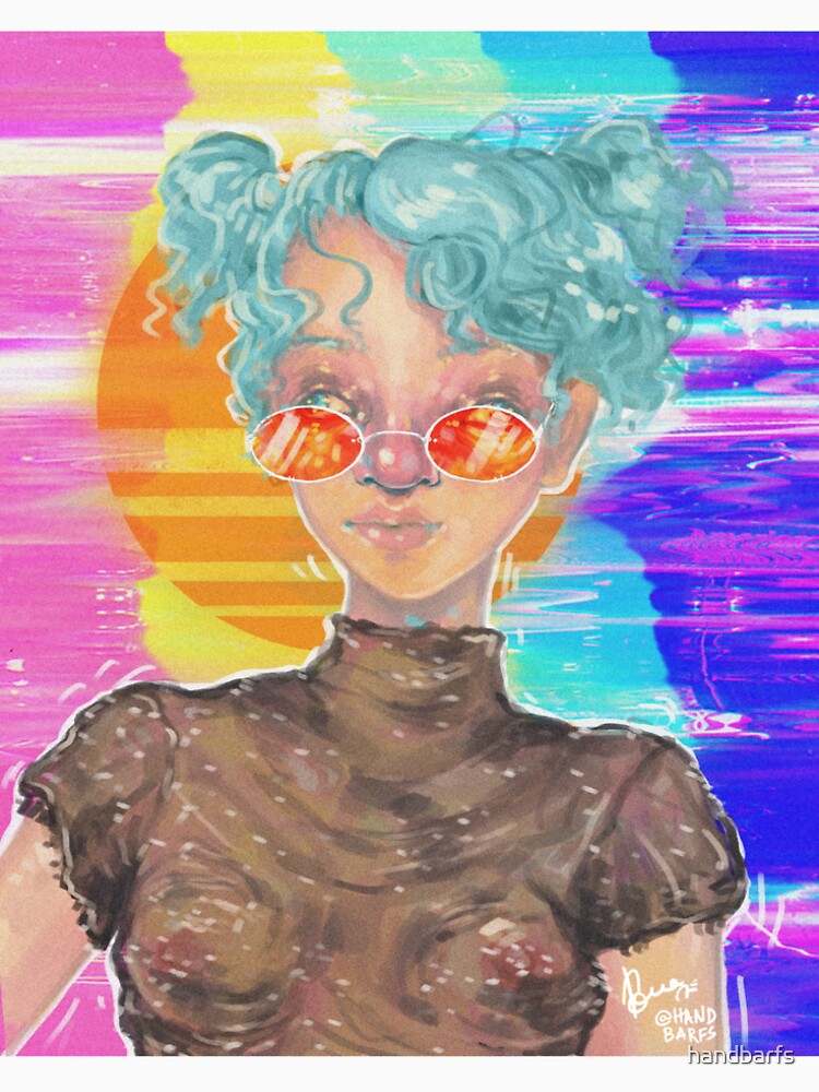 vaporwave girl by handbarfs T-Shirts, Hoodie, Sweatshirt | BlankRebels.com (Image 2)
