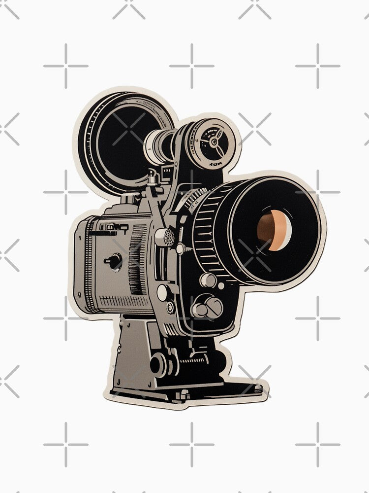 Retro Tech Nostalgia Video Camara Sticker Throwback 003 by PlanetArchive T-Shirts, Hoodie, Sweatshirt (Image 3)