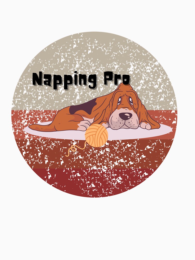 Napping Pro Basset hound retro vibe by ConnieVZ T-Shirts, Hoodie, Sweatshirt | BlankRebels.com (Image 3)
