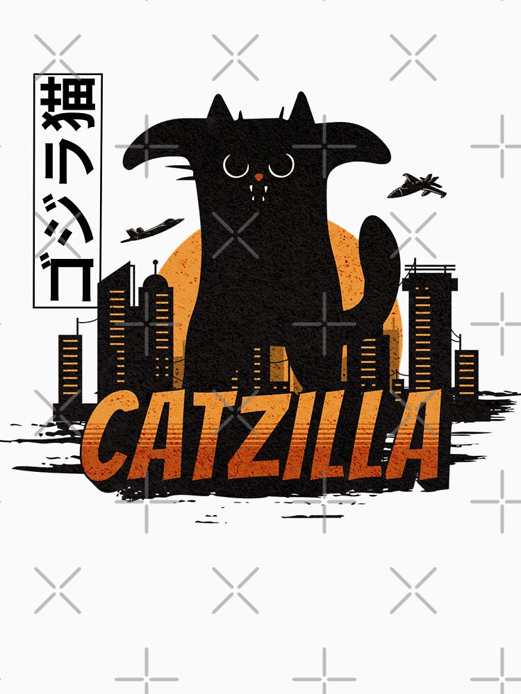 Funny Vintage Cat | Catzilla King of Monster by PlayfulPrint T-Shirts, Hoodie, Sweatshirt | BlankRebels.com (Image 3)