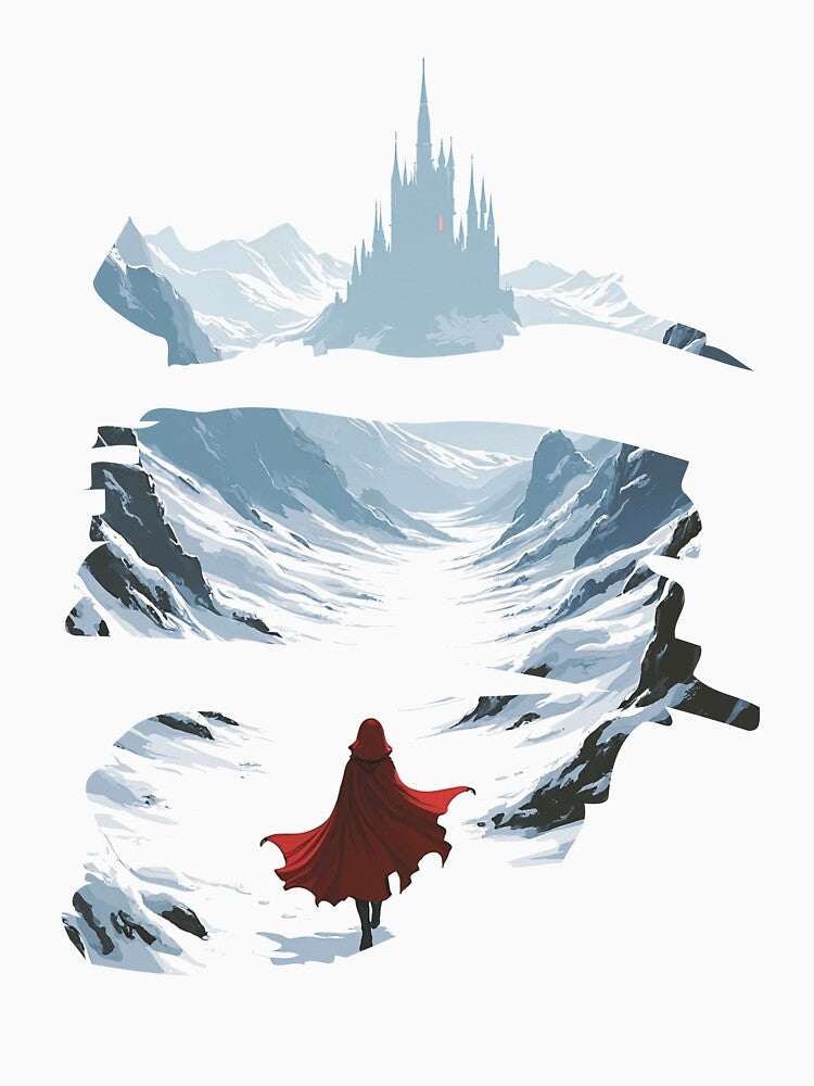A hero's back view as he journeys across the snowy plains. T-shirt, tee, t-shirt, hoodie, sweatshirt, long... (Image 3)