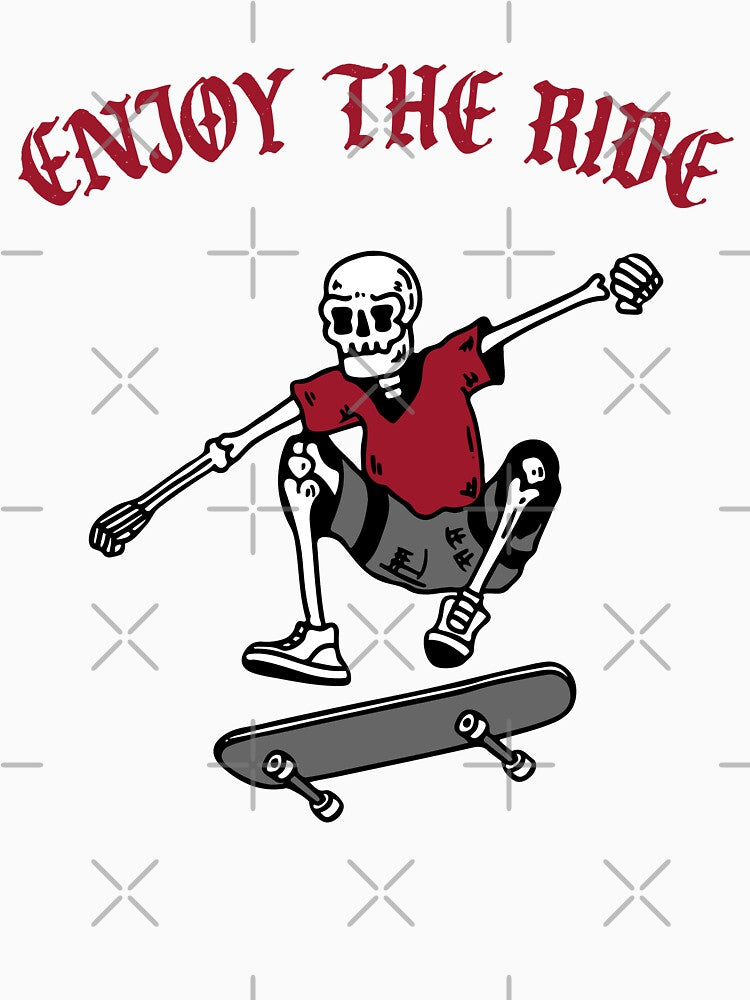 Enjoy the ride funny Skeleton skull skateboarding by Mansn T-Shirts, Hoodie, Sweatshirt | BlankRebels.com (Image 3)